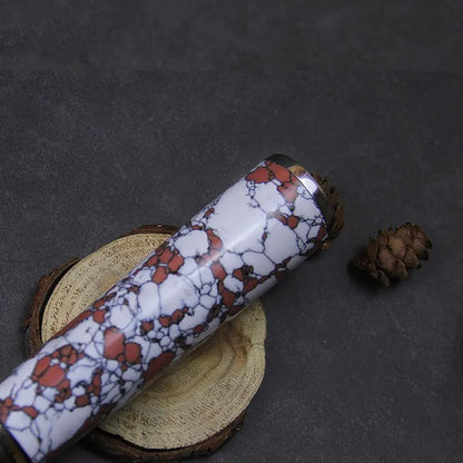 Damascus Steel Kitchen Knife with Turquoise Handle (8")