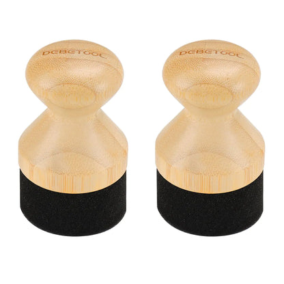 DEBETOOL 2Pack Cutting Board Oil Wax Applicator for Food Grade Mineral Oil Board - Natural Bamboo Applicator for Cutting Boards，Wooden Spatula，Spoon and Other Utensils