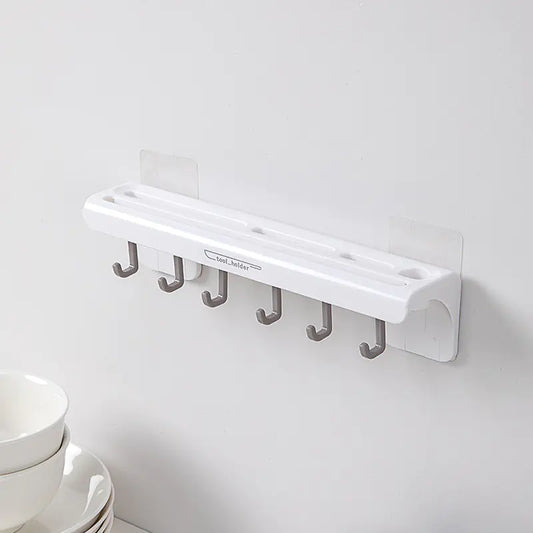 Wall-Mounted Plastic Kitchen Knife Organizer Holder