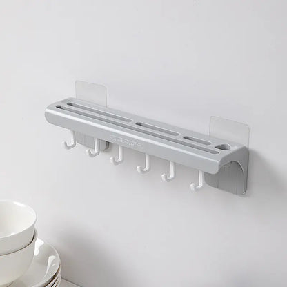 Wall-Mounted Plastic Kitchen Knife Organizer Holder