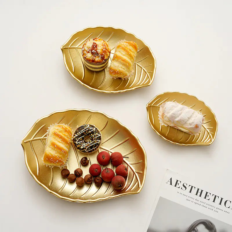 Nordic Minimalist Snack Candy Tray in Gold Decor