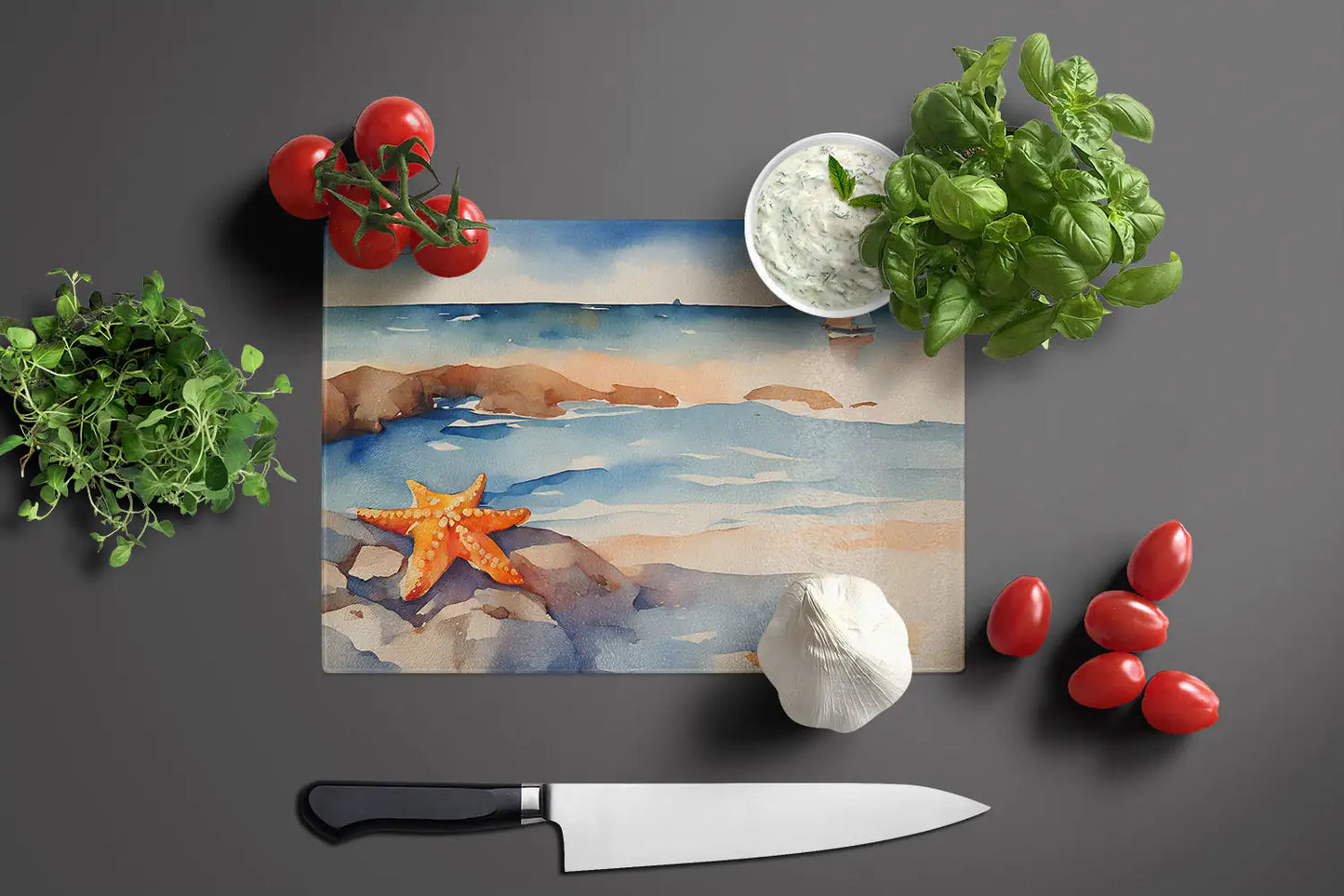 Starfish Glass Cutting Board