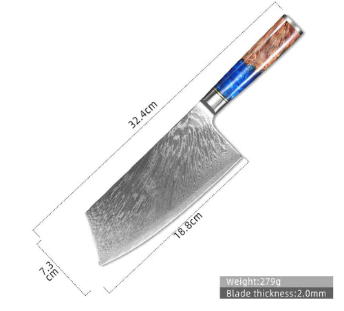 VG10 Damascus Steel Professional Kitchen Knife (One Piece)