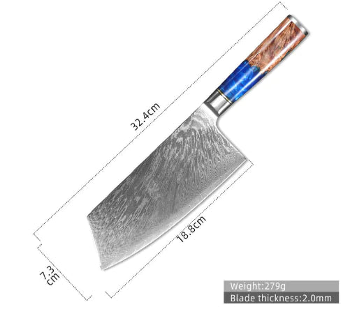 VG10 Damascus Steel Professional Kitchen Knife (One Piece)