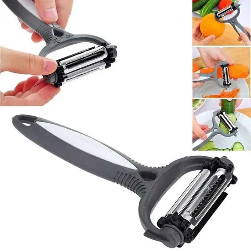 3-in-1 Rotary Fruit and Vegetable Peeler and Slicer