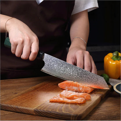 Chef's Knife, Stainless Steel, Damascus Kitchen Knife