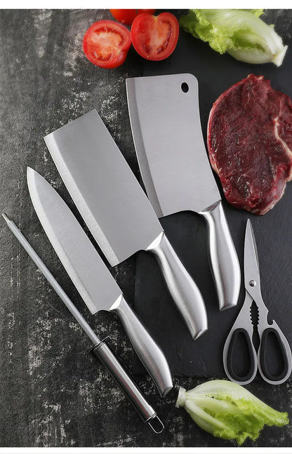 Stainless Steel Kitchen Knife Set with 6 Pieces