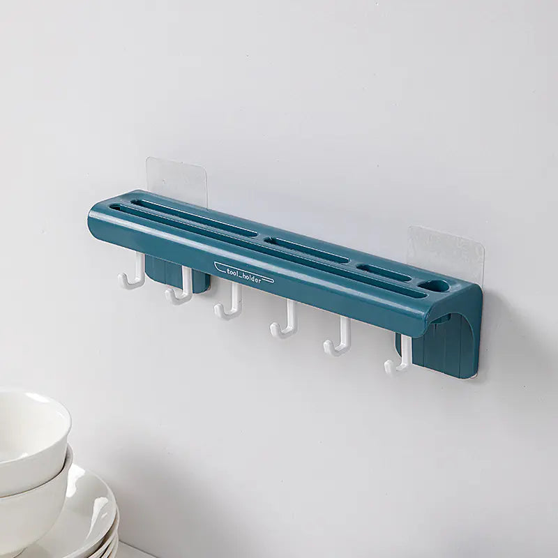 Wall-Mounted Plastic Kitchen Knife Organizer Holder