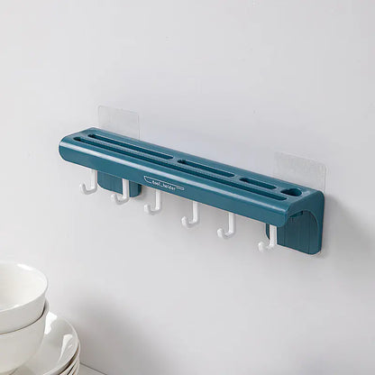 Wall-Mounted Plastic Kitchen Knife Organizer Holder