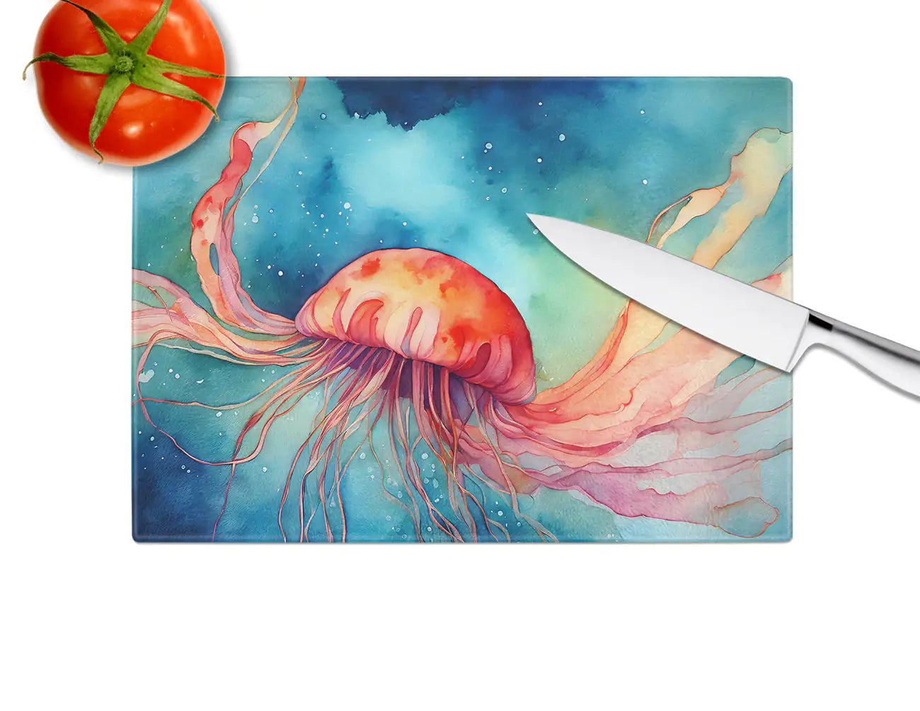 Jellyfish Glass Cutting Board