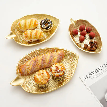 Nordic Minimalist Snack Candy Tray in Gold Decor