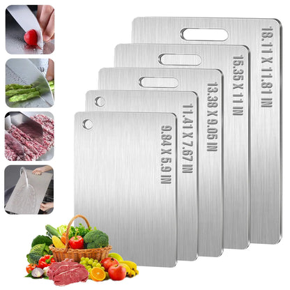 Titanium Cutting Board - 2025 New titanium cutting boards for kitchenDouble-Sided Food Grade Cutting BoardChopping Board Cutting Mat for Meat Fruit & Vegetable-1 pc.Small (11.41x7.67in)