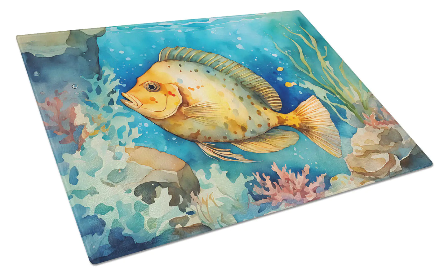 Flounder Glass Cutting Board