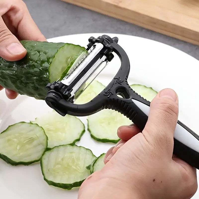 3-in-1 Rotary Fruit and Vegetable Peeler and Slicer