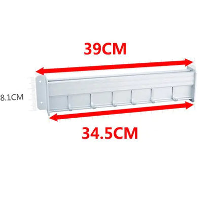 Wall-Mounted Black Aluminum Kitchen Knife Rack Storage