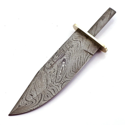 Custom Damascus Steel | Knife Blanks | Knife Blanks for knife Making | Knife Blanks Damascus | Skinning Knife Blank | Knife Blade Blanks Full Tang | Damascus Knife Blank