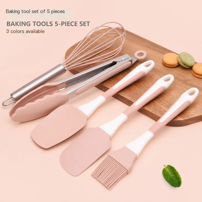 5pcs Silicone Baking Tools Set for DIY Cakes & Cookies