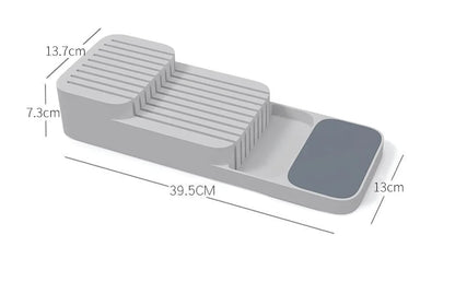 Kitchen Knife Organizer and Drawer Storage Tray