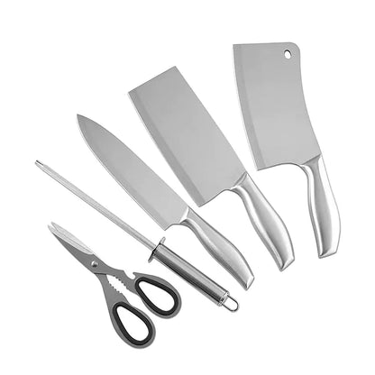 Stainless Steel Kitchen Knife Set with 6 Pieces